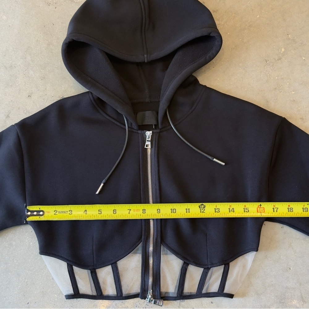 NWT RtA Nora zip-up Corset Hoodie Jacket Sz XSmall - Picture 12 of 16